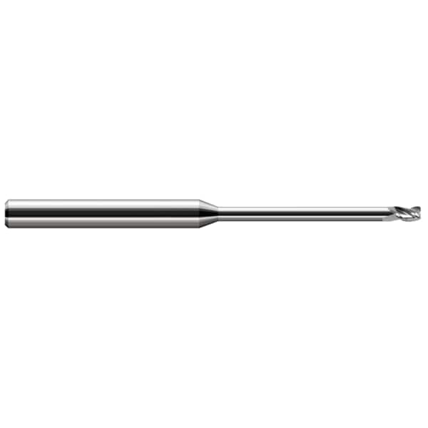 Miniature End Mill - 3 Flute - Corner Radius, 0.0930" (3/32)